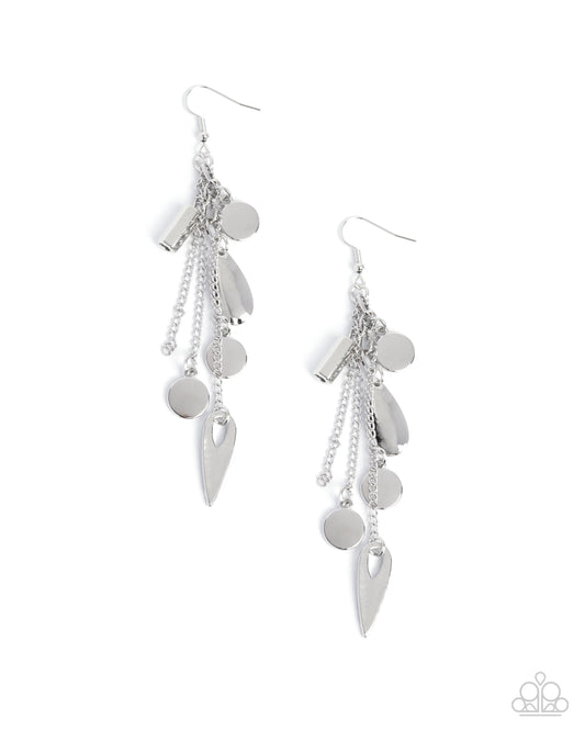 Valid Vanity - Silver Charms Fishhook Earrings - Paparazzi Accessories