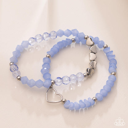 Profound Pop of Color - Blue Stretchy Bracelet - Paparazzi Accessories