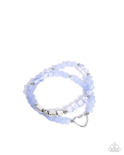 Profound Pop of Color - Blue Stretchy Bracelet - Paparazzi Accessories