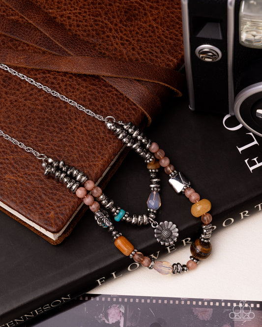 Blooming Barricade - Orange Necklace - Paparazzi Accssories