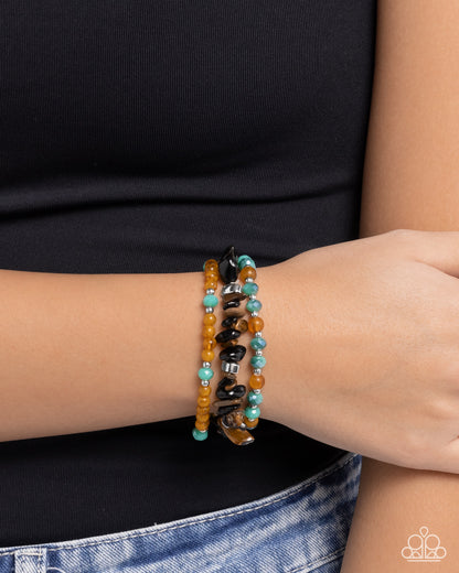 Santa Fe Stacks - Tiger's Eye Stone Bracelet Stack - Paparazzi Accessories