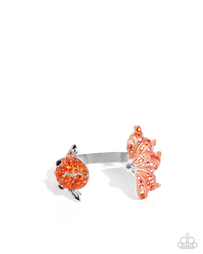 Swimming Serenity - Orange Fish Bracelet - Paparazzi Accessories