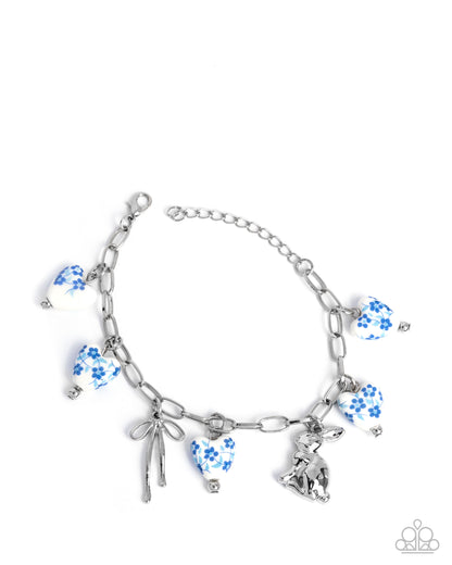 Painted Pact - Complete LookNecklace: "Painted Poetry - Blue", Bracelet: "Painted Proficiency - Blue" - Paparazzi Accessories