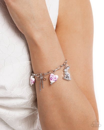 Painted Pact - Complete Look - Painted Poetry Necklace & Painted Proficiency Bracelet - Purple Set