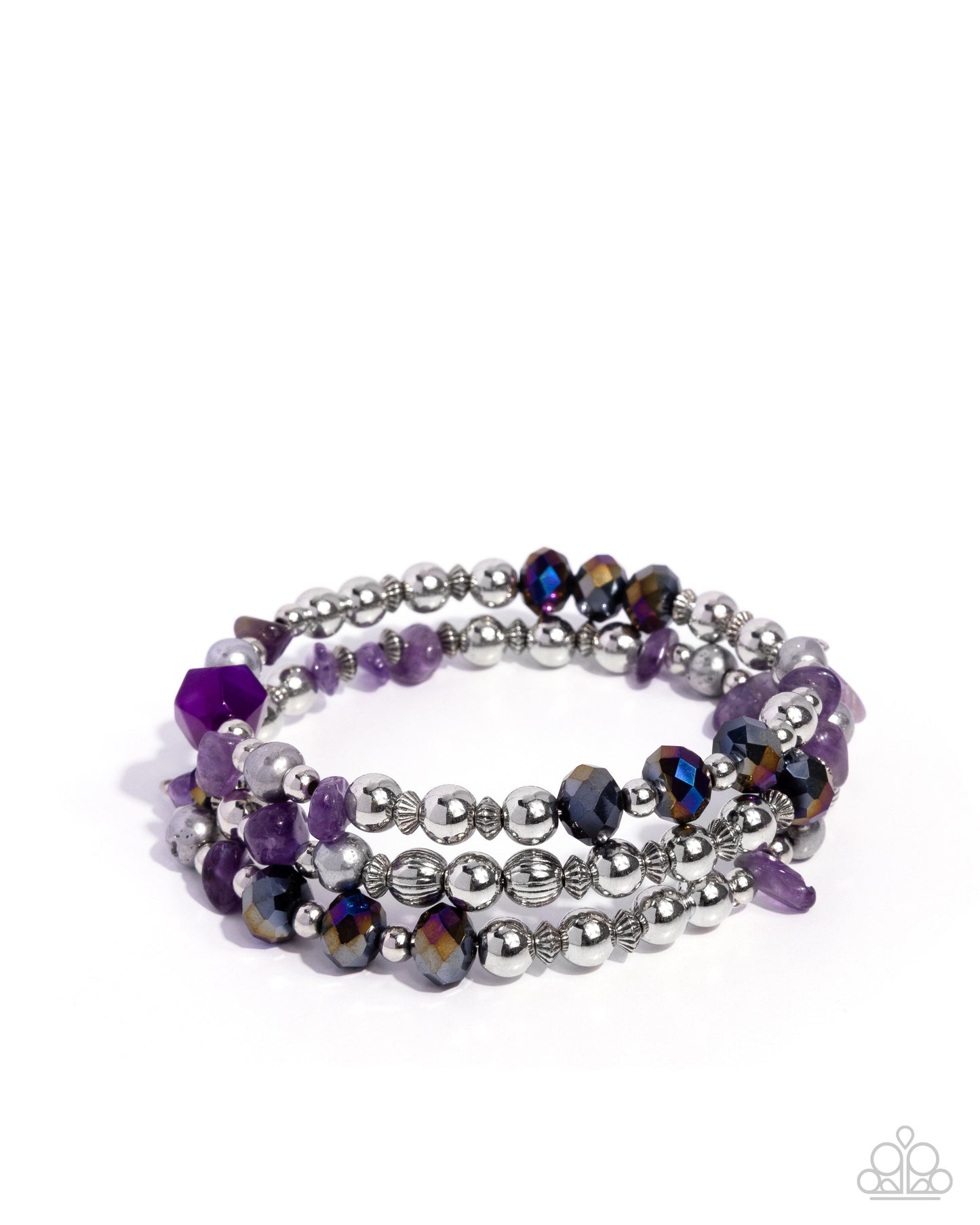 Fresh Fantasy - Purple Memory Coil Bracelet - Paparazzi Accessories