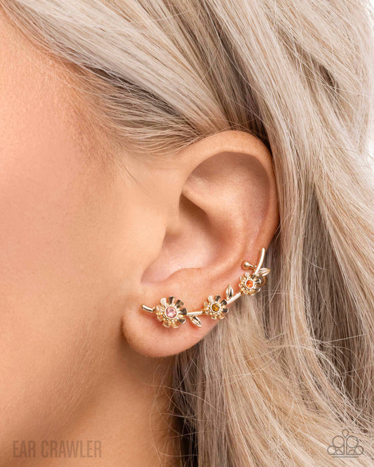Blooming Boulevard - Gold Ear Crawler - Paparazzi Accessories