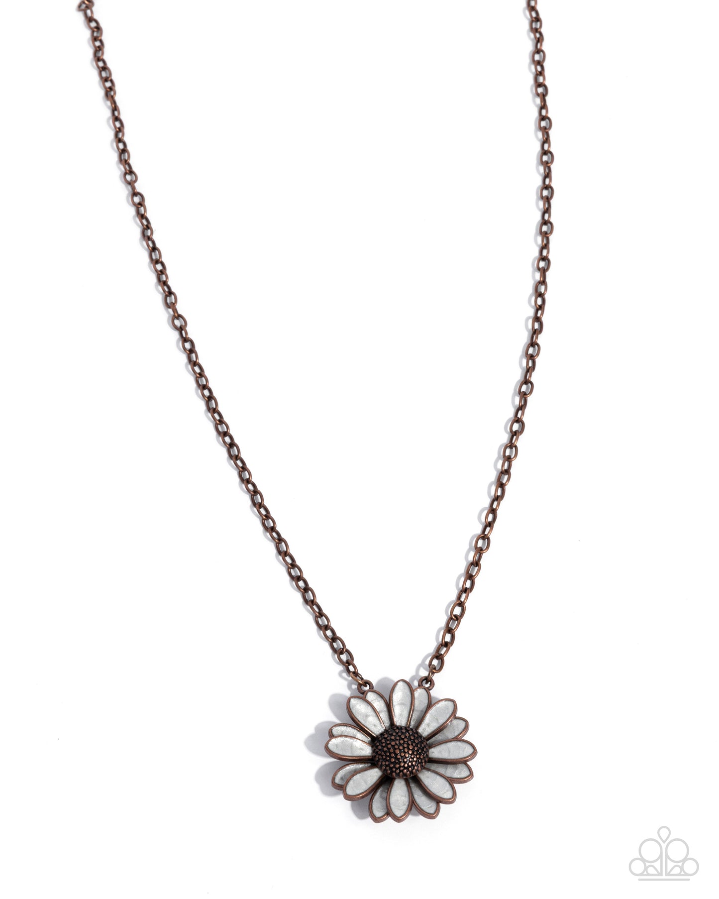 Parisian Posy - Copper Daisy Pendant Necklace - Paparazzi Accessories