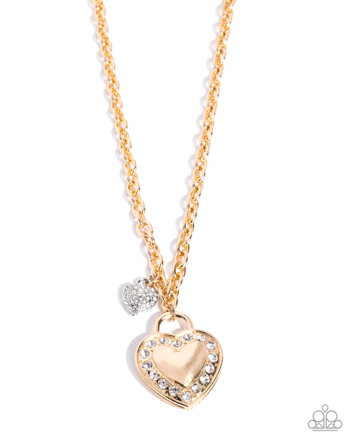 Unforgettable Union - Multi Heart Pendant Necklace - Paparazzi Accessories