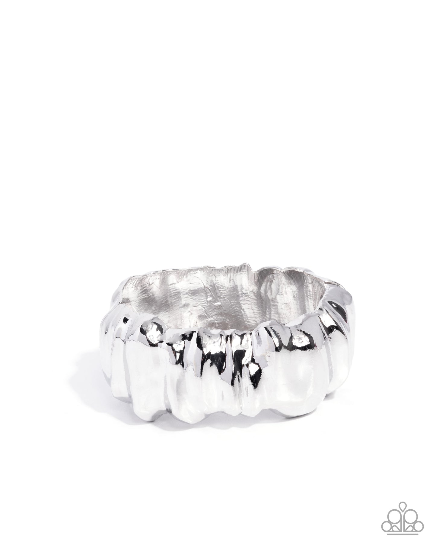 Warped Wheelhouse - Silver Hinge Bracelet - Paparazzi Accessories