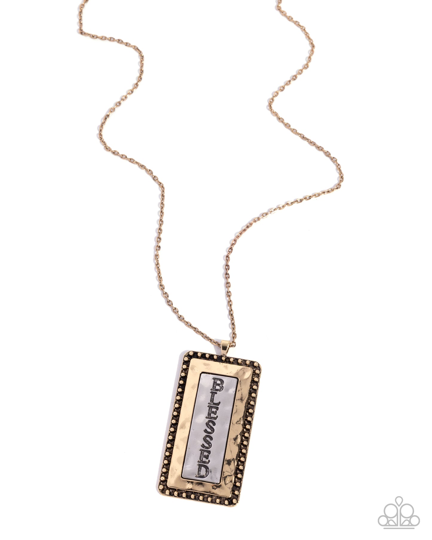 Bountifully Blessed - Gold and Silver Pendant Necklace - Paparazzi Accessories