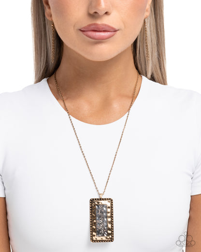 Bountifully Blessed - Gold and Silver Pendant Necklace - Paparazzi Accessories