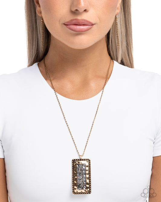 Bountifully Blessed - Gold and Silver Pendant Necklace - Paparazzi Accessories