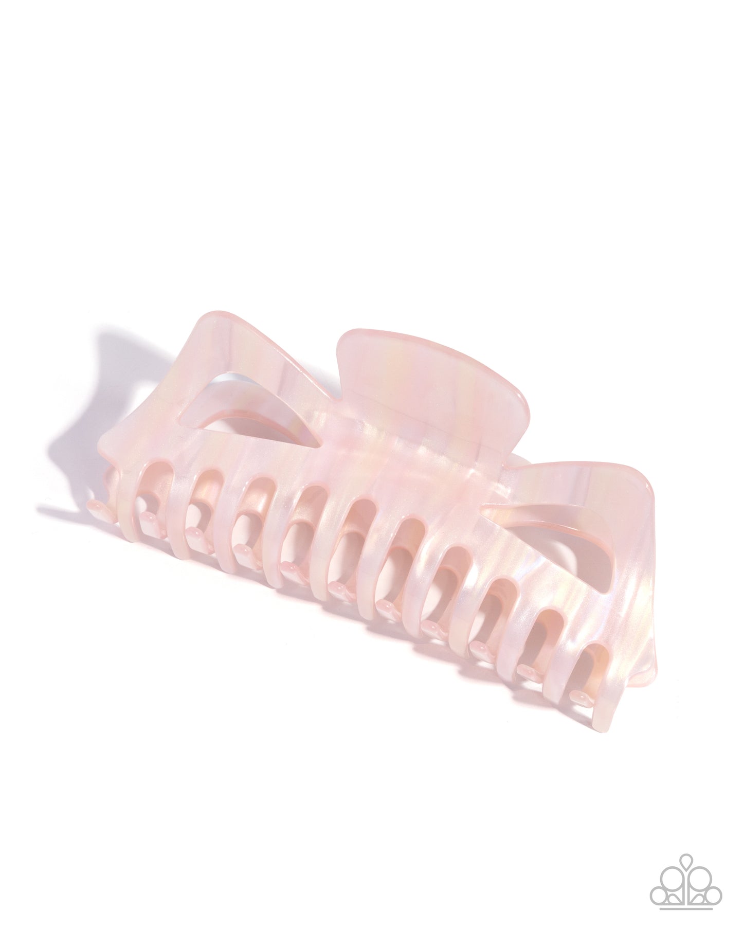 Striped State of Mind - Multi - Pink Acrylic Claw Clip - Paparazzi Accessories