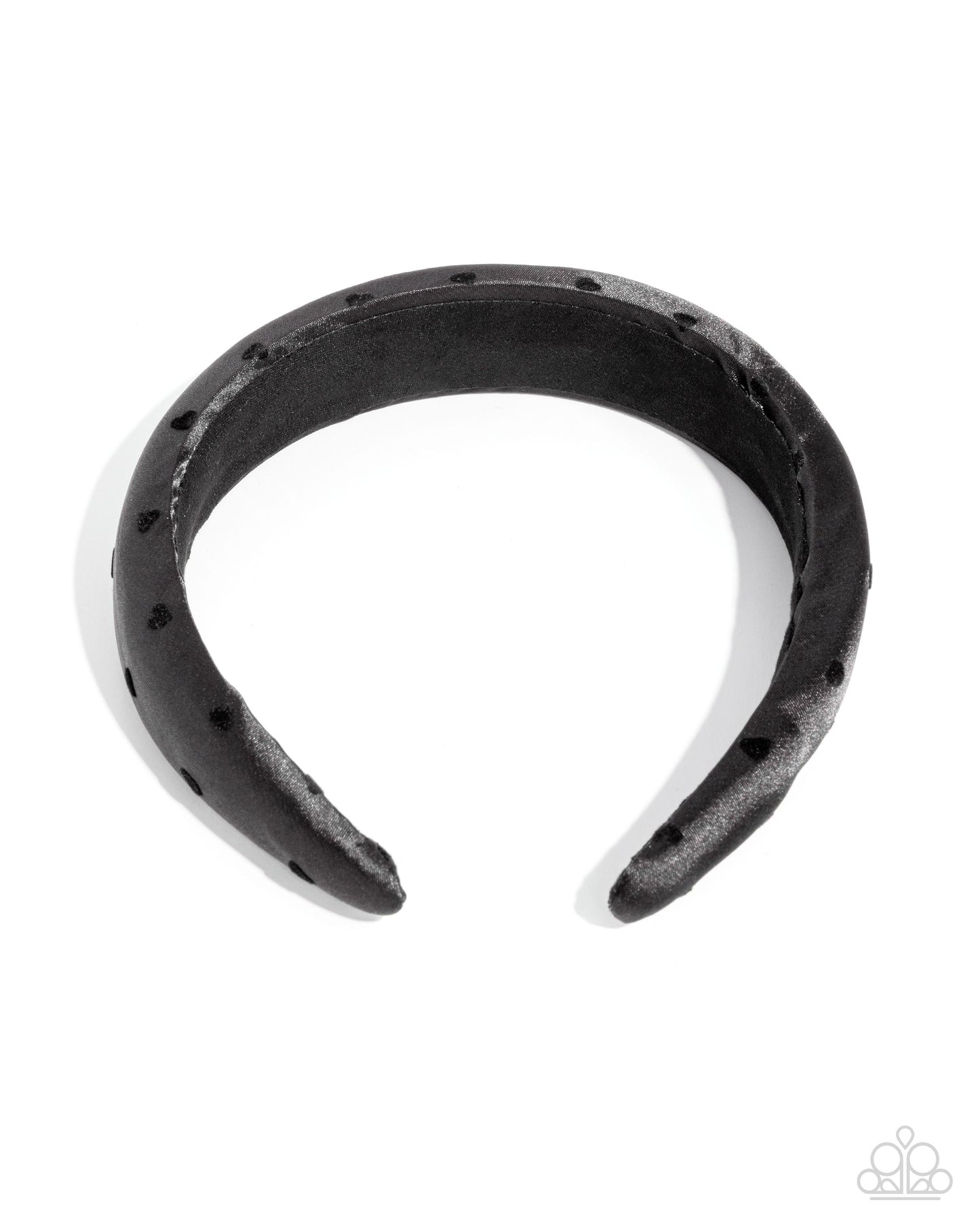 Cute Chairwoman - Black Heart Polka Dots Headband - Paparazzi Accessories