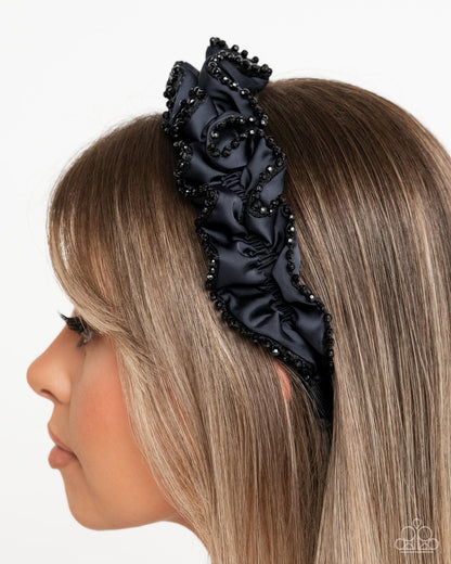 Beaded Broadcast - Blue Headband - Paparazzi Accessories