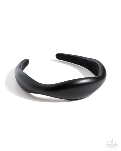 Exciting Eloquence - Black Headband - Paparazzi Accessories