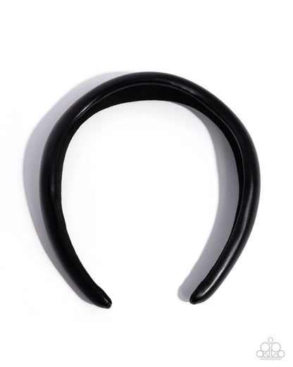Exciting Eloquence - Black Headband - Paparazzi Accessories