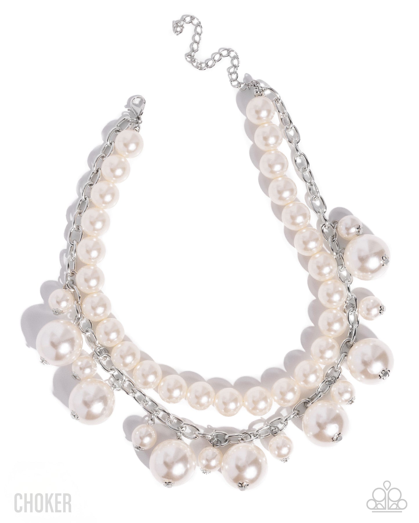Sophisticated to the Max - White Pearl Silver Necklace - Paparazzi Accessories
