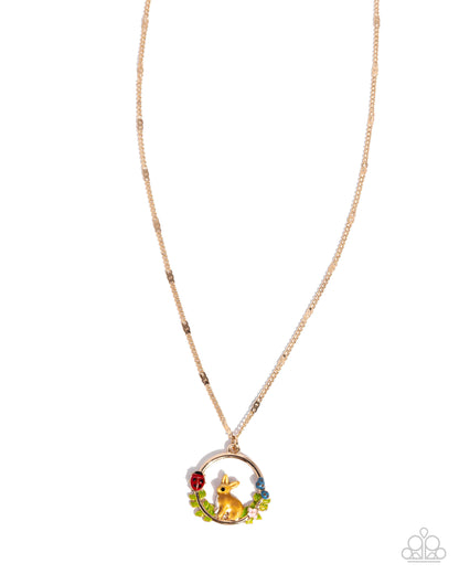Easter Emblem - Gold Necklace - Paparazzi Accessories