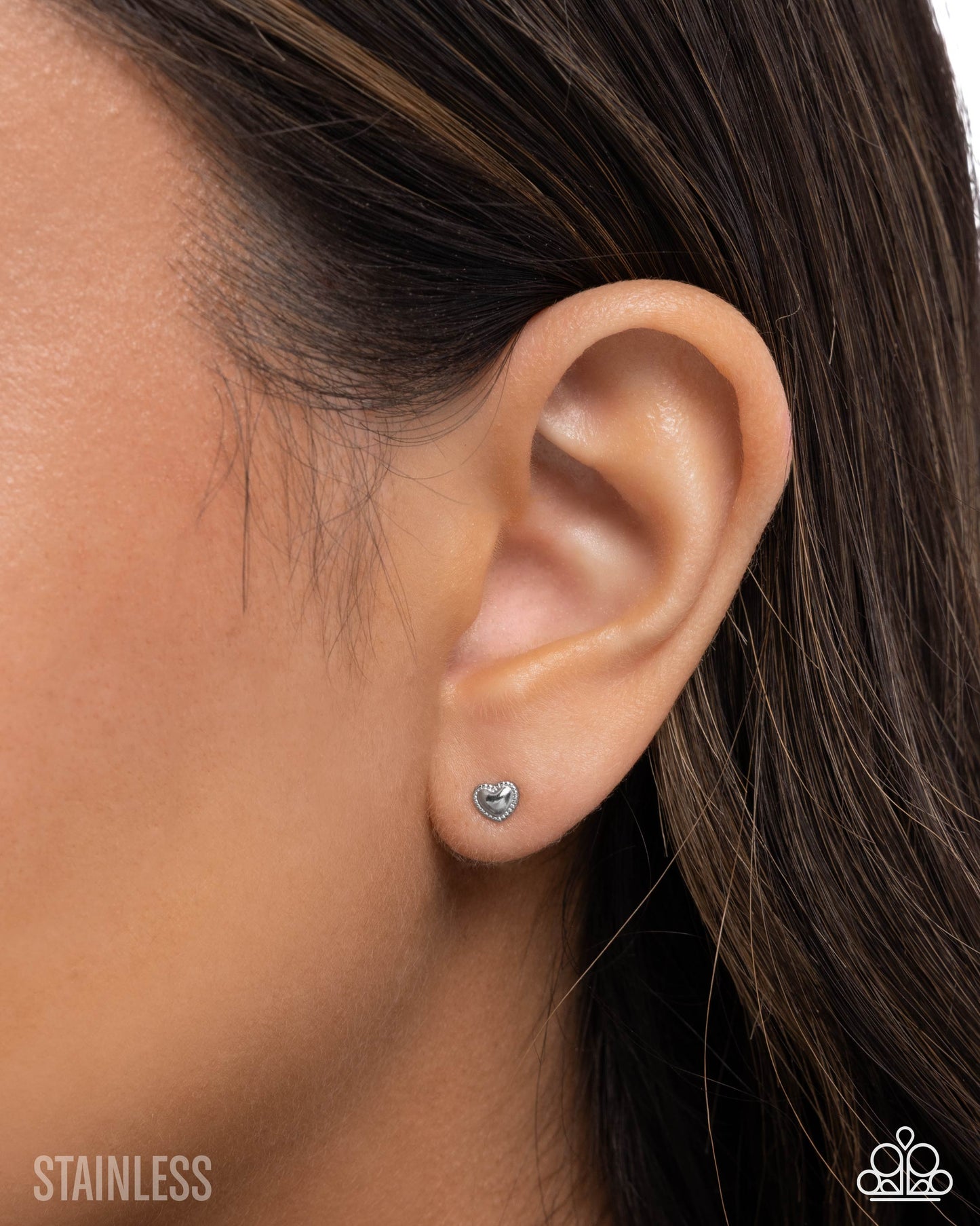 Will You Stay? - Silver - Stainless Steel Post Back Earrings - Paparazzi Accessories