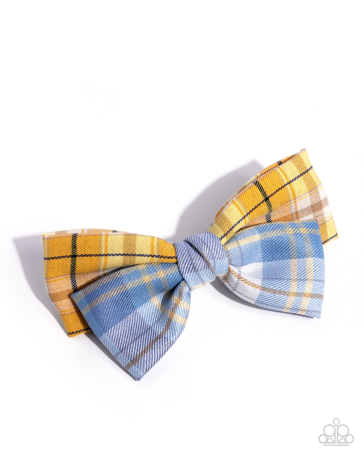 Let It BOW - Blue Plaid Hair Bow - Paparazzi Accessories