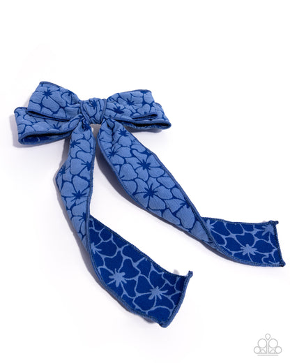 Good to BOW - Blue Hair Bow - Paparazzi Accessories
