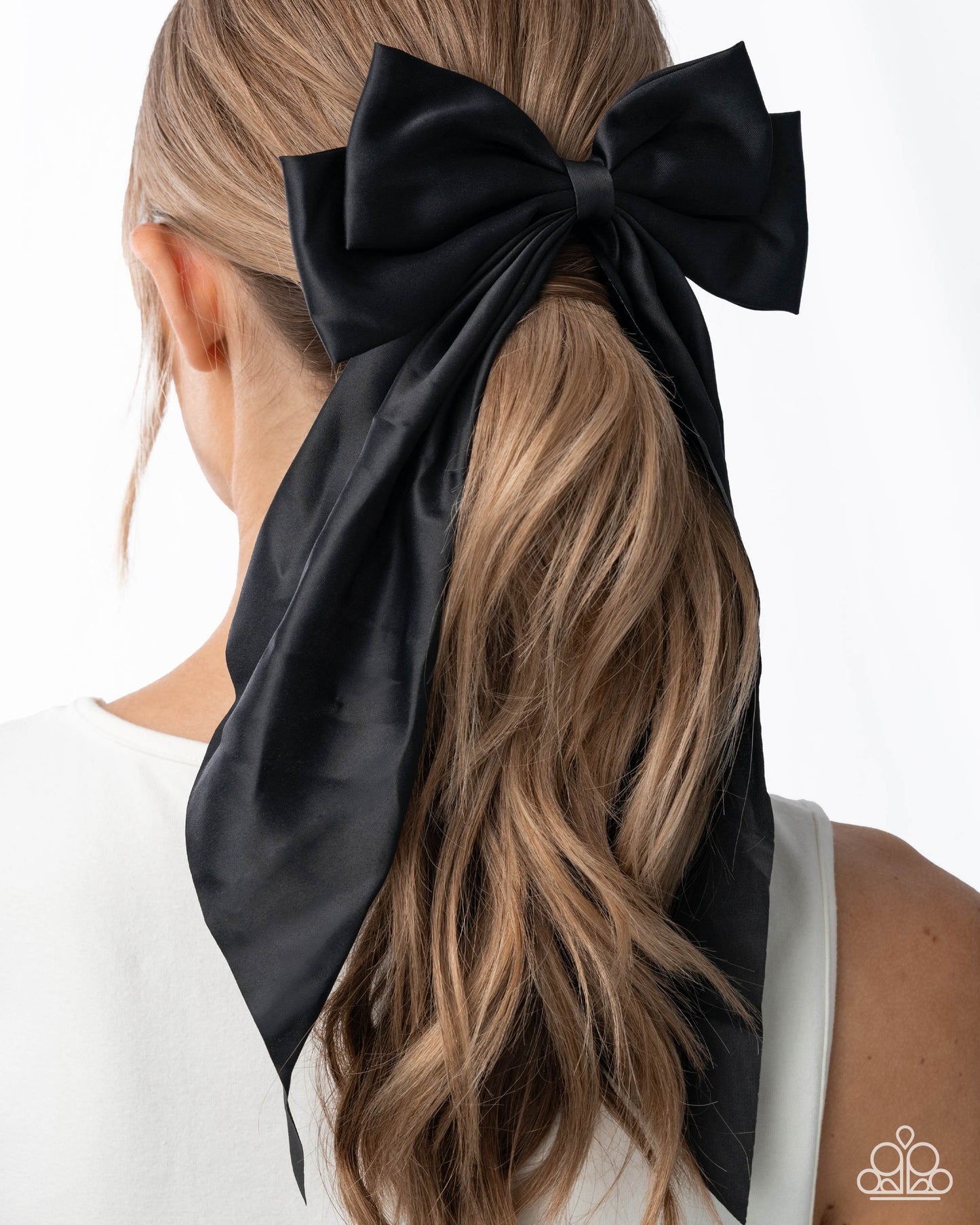 Have A BOW At It - Black Satin Hair Bow - Paparazzi Accessories