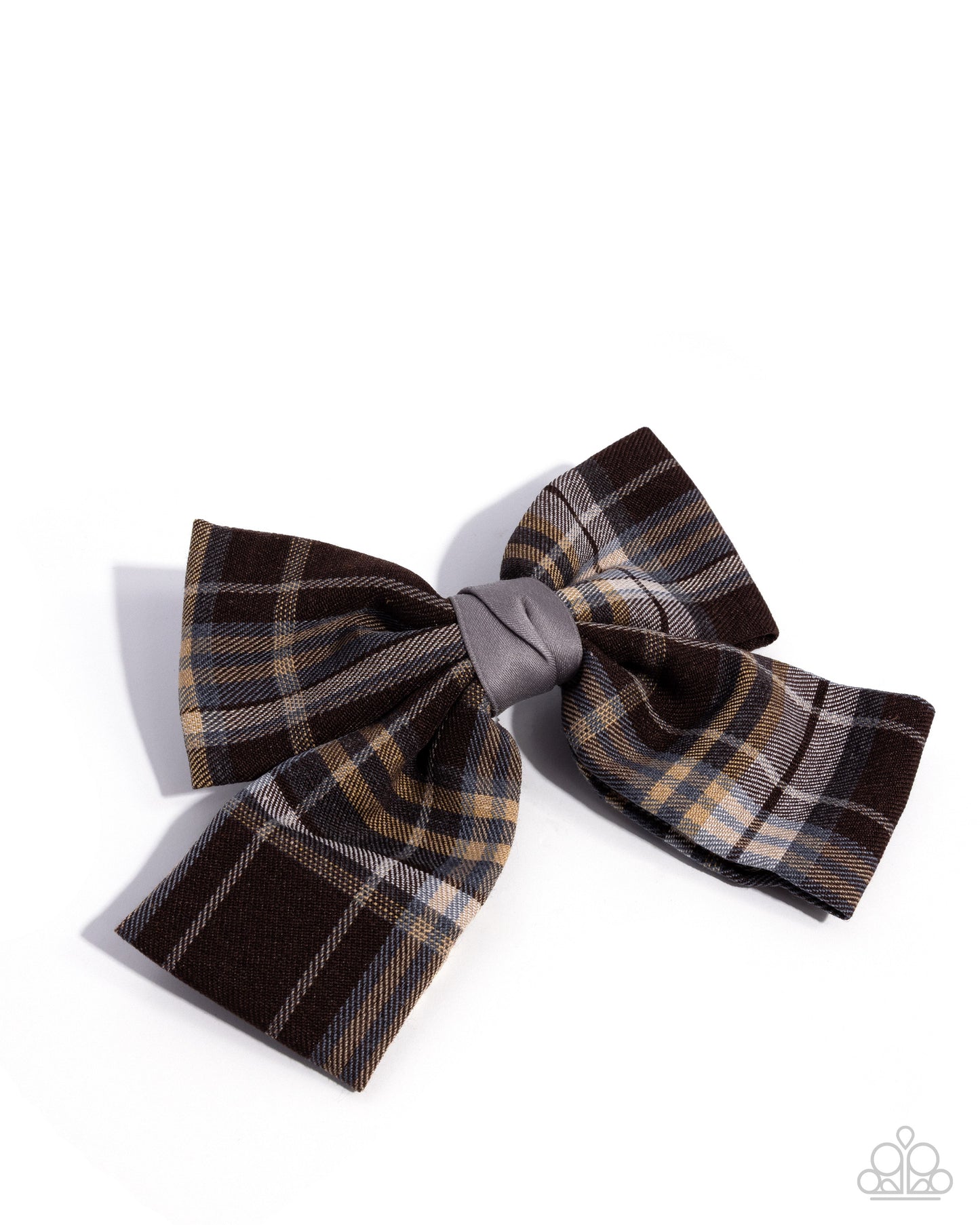 Front BOW Seat - Brown Plaid Hair Bow - Paparazzi Accessories