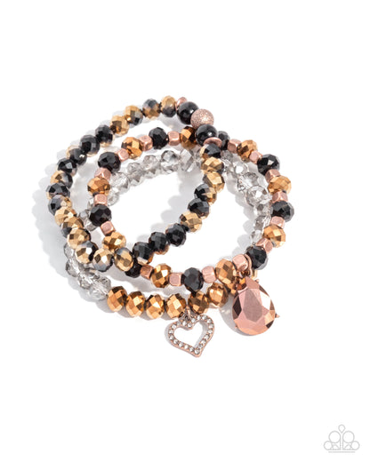 Lasting Layers - Copper Bracelet Stack - Paparazzi Accessories