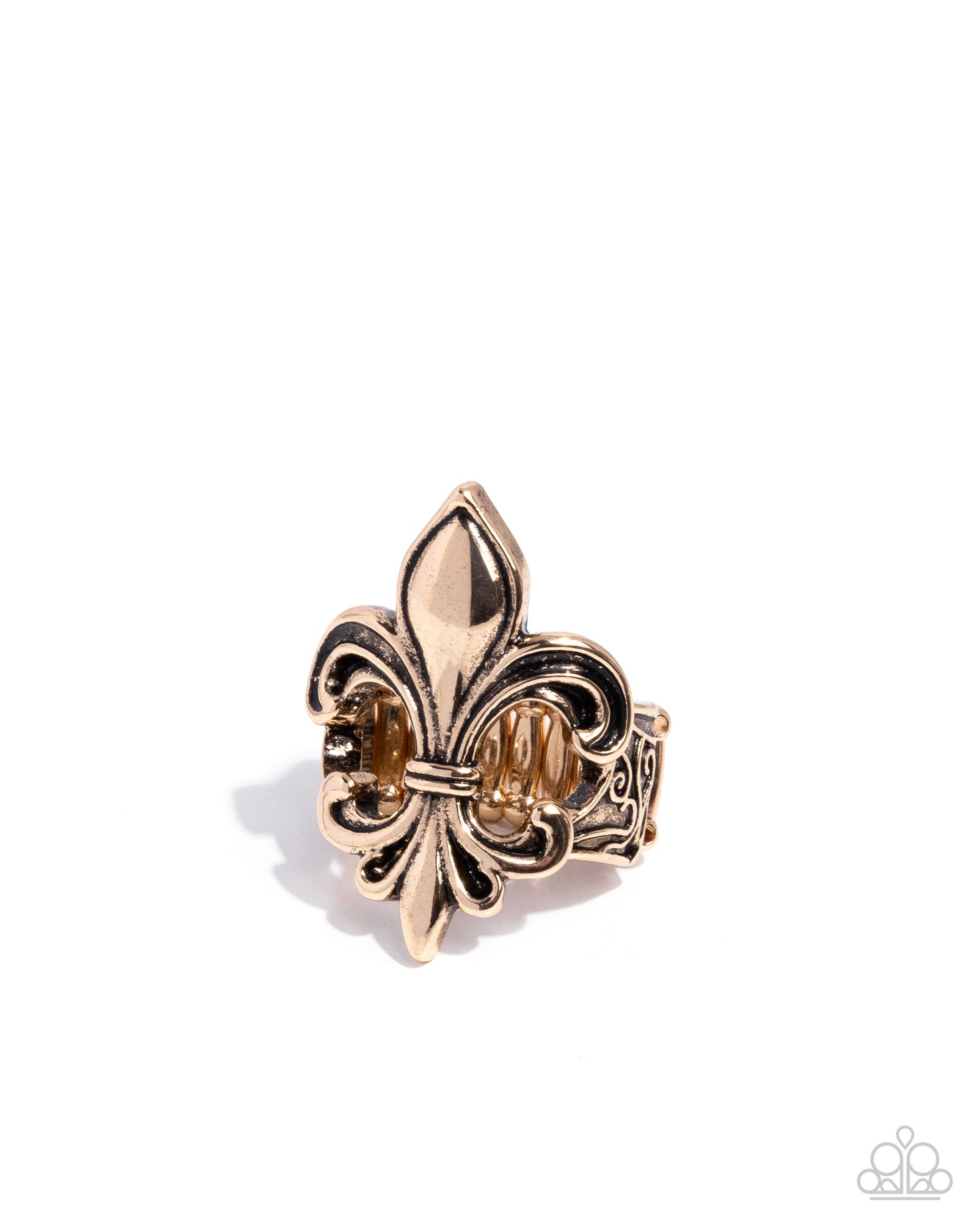 Fleur de Lis - Gold Ring - Paparazzi Accessories