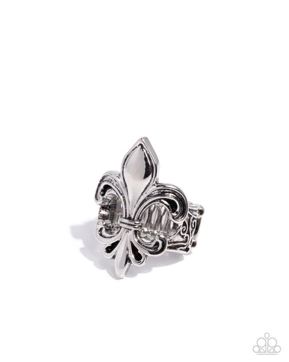 Fleur de Lis - Silver Ring - Paparazzi Accessories