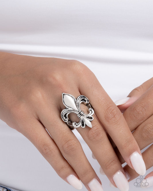Fleur de Lis - Silver Ring - Paparazzi Accessories