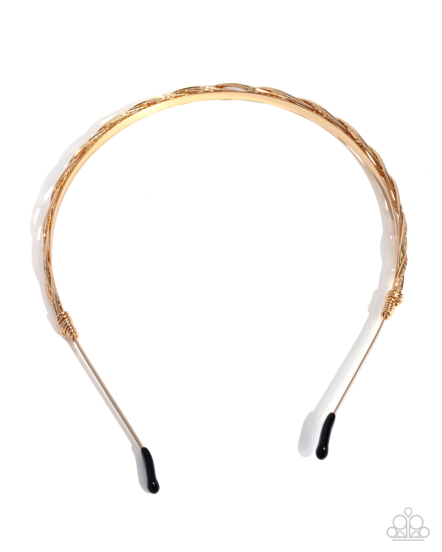 Braided Boarding School - Gold Headband - Paparazzi Accessories