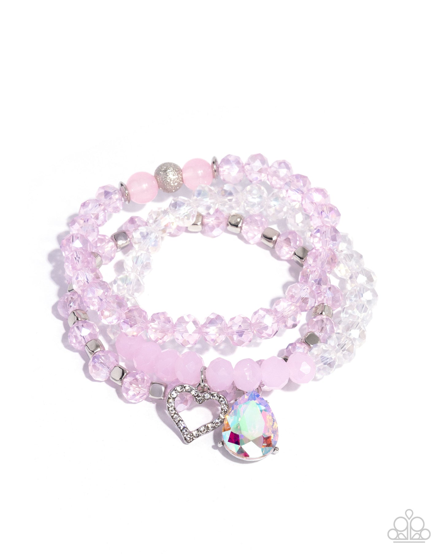 Lasting Layers - Pink Bracelet Stack - Paparazzi Accessories