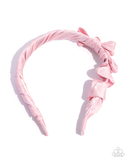 Timeless Ties - Pink Ribbon Headband - Paparazzi Accessories