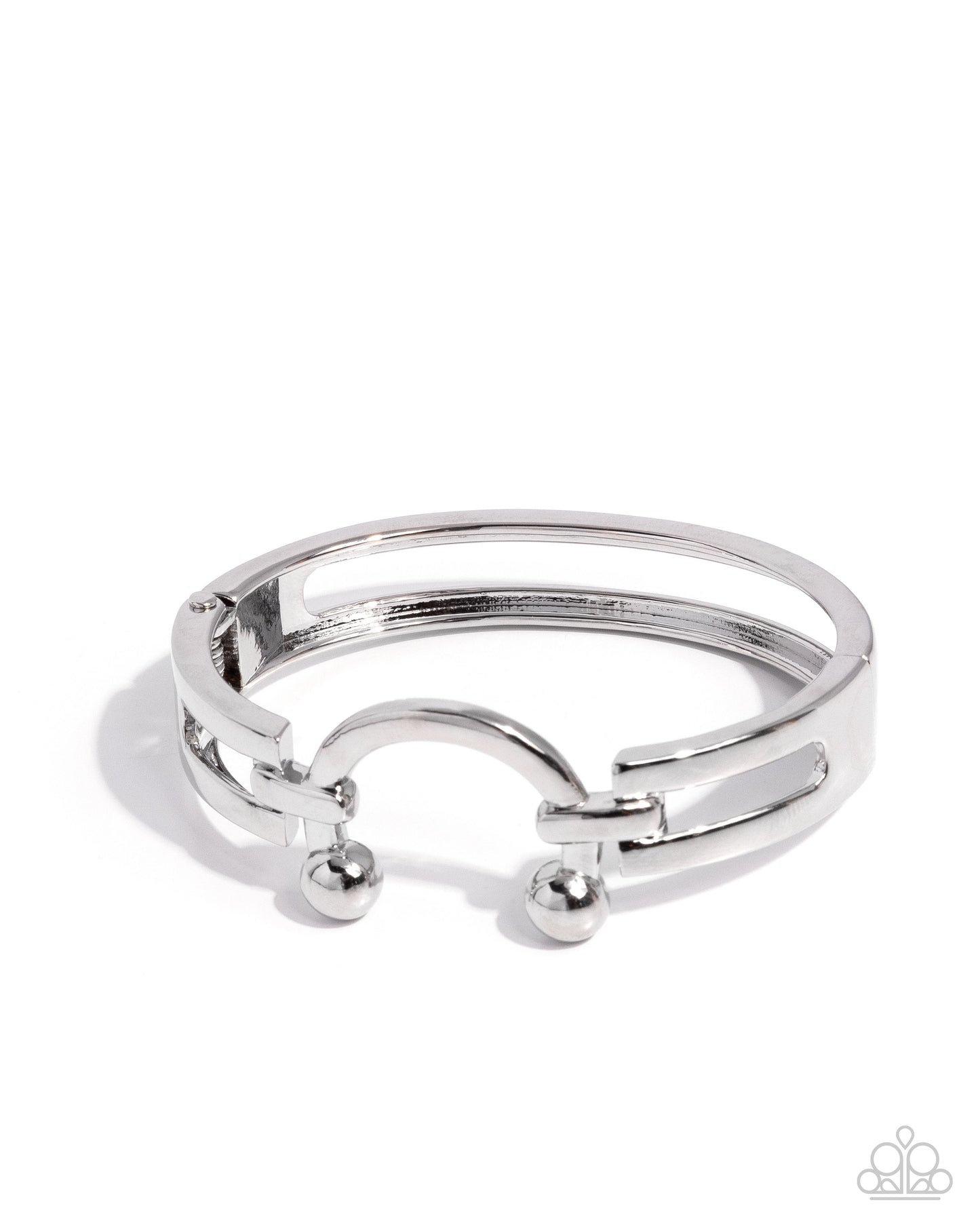 Luminous Latch - Silver Hinge Bracelet - Paparazzi Accessories