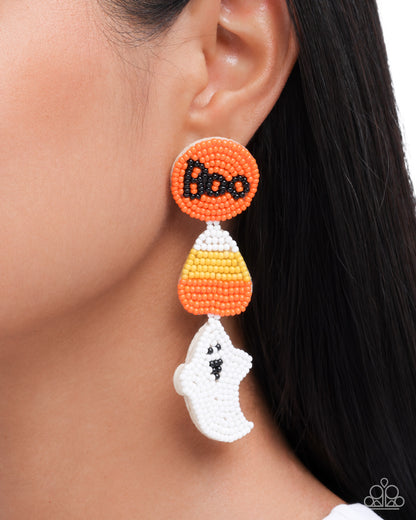 SPOOK-taculer Sashay - Multi Seed bead Fish Hook Earrings - Paparazzi Accessories