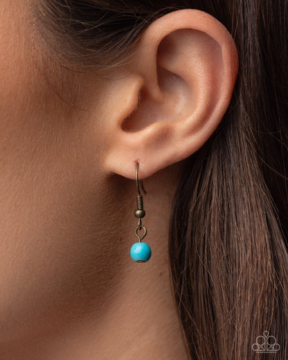 Soulful Stones - Multi Brass Pendant Necklace - Paparazzi Accessories