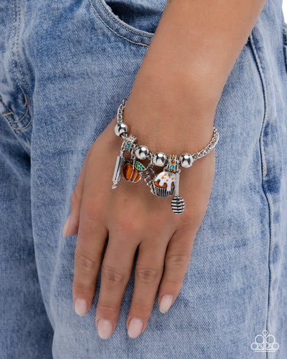 So Much to be Thankful For - Multi Charm Silver Bracelet - Paparazzi Accessories