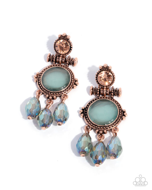 Easygoing Elevation - Copper Earrings - Paparazzi Accessories