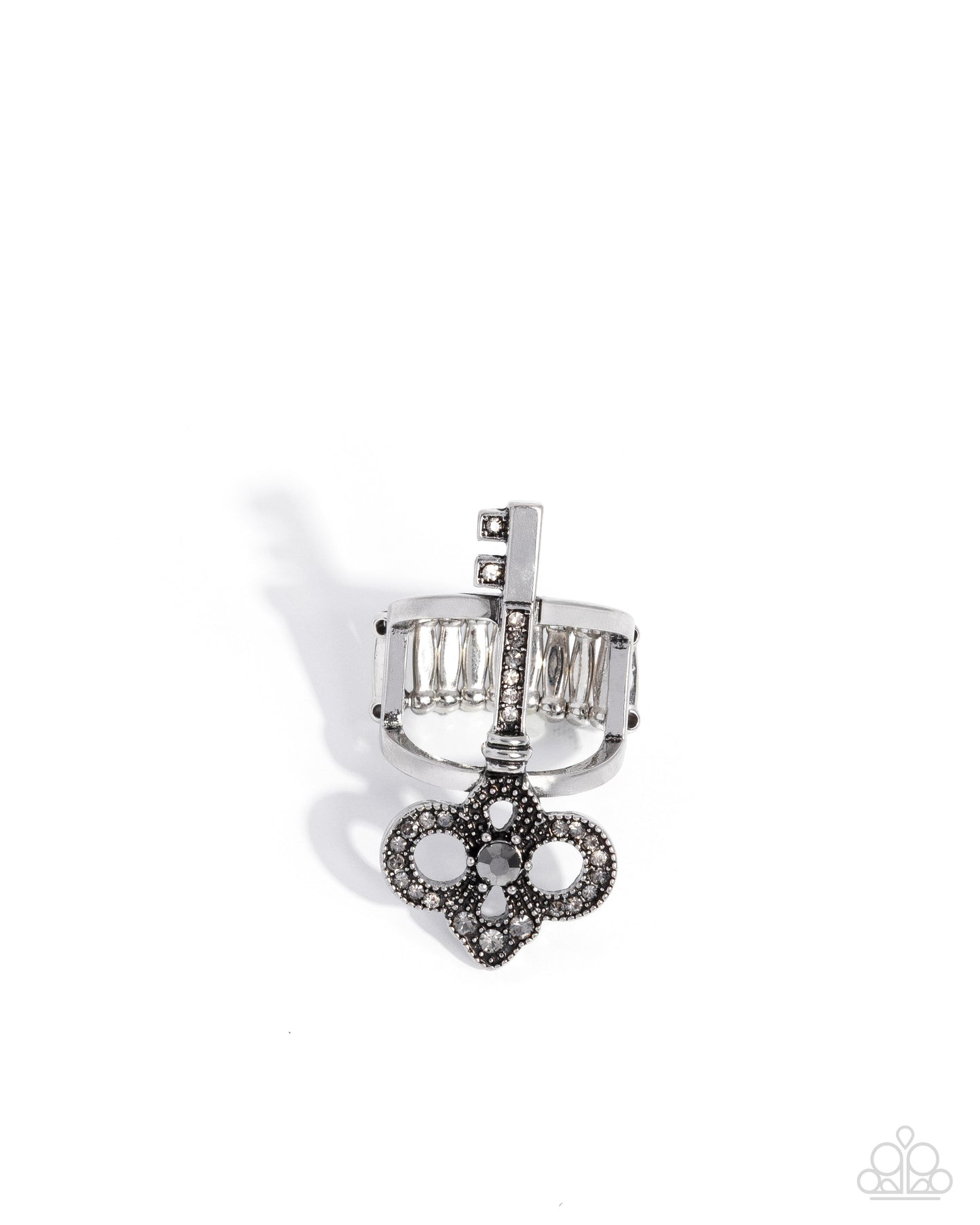 Knockout Key - Silver Key Ring - Paparazzi Accessories