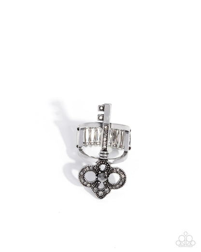 Knockout Key - Silver Key Ring - Paparazzi Accessories