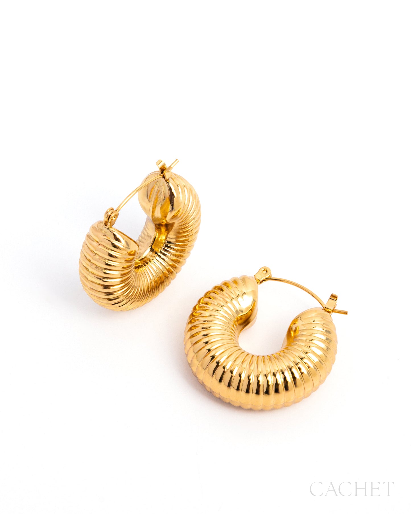 CACHET - "Strata" - 18k Gold Plated Earrings