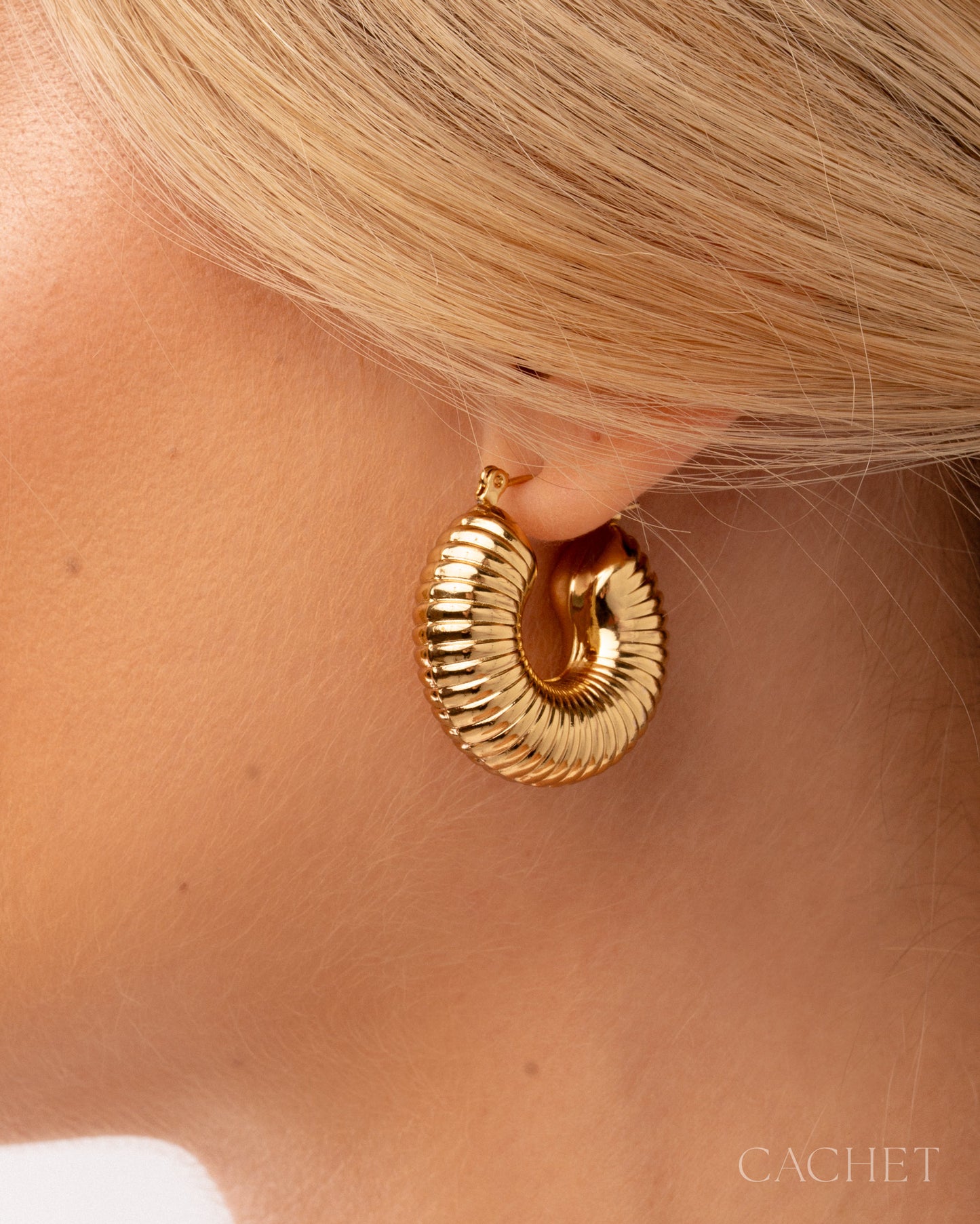 CACHET - "Strata" - 18k Gold Plated Earrings