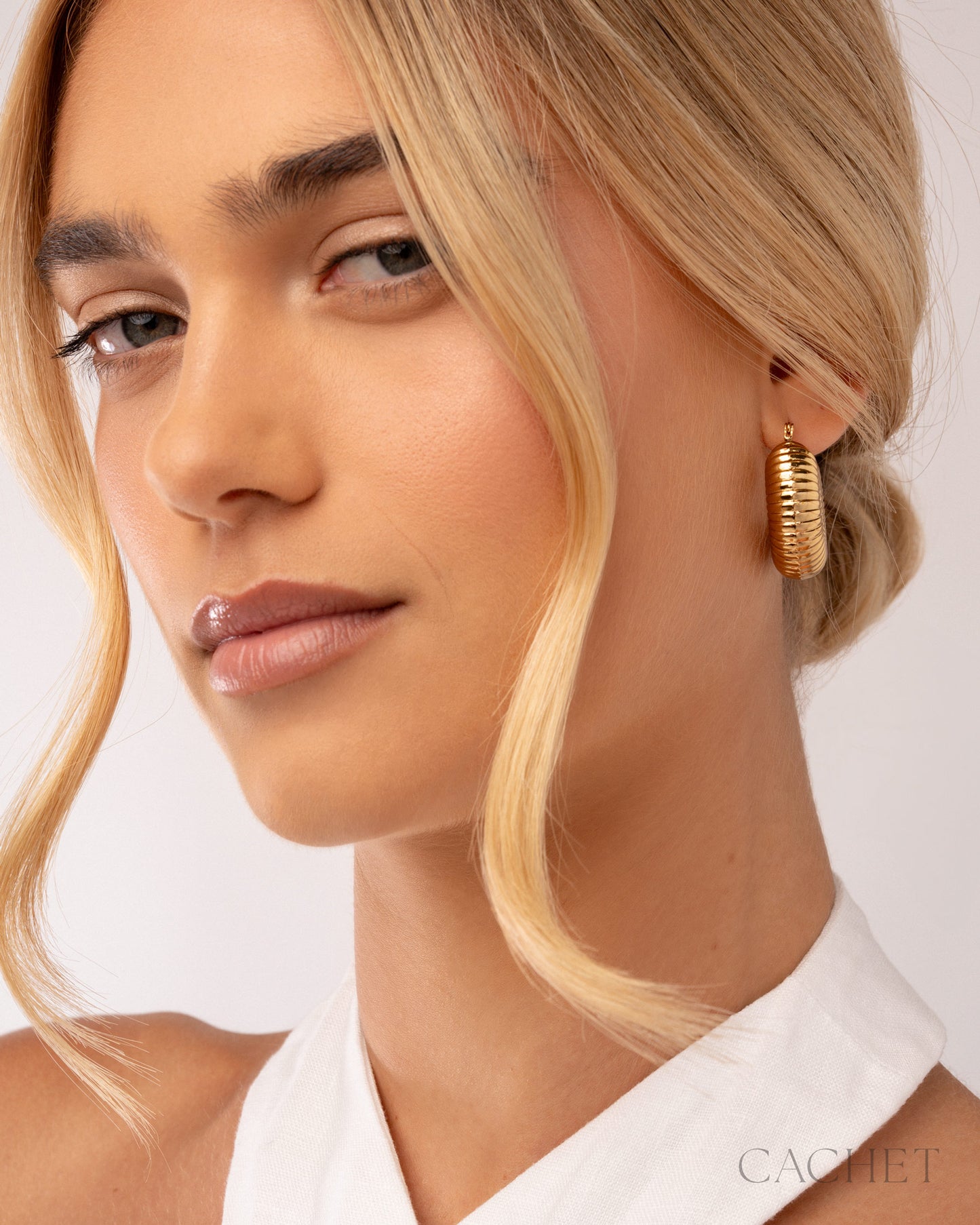 CACHET - "Strata" - 18k Gold Plated Earrings