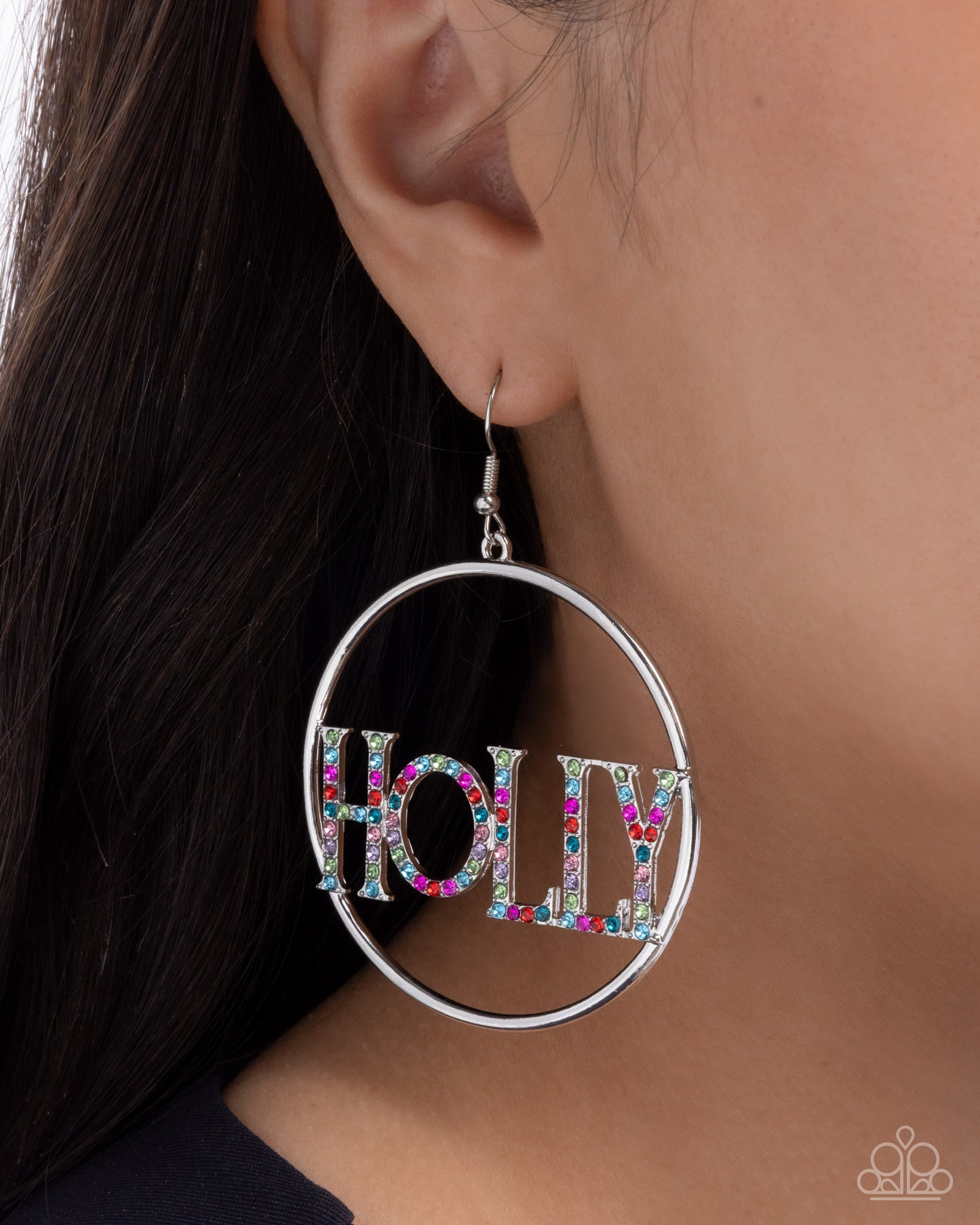 Holly Jolly - Multi Rhinestone Earrings - Paparazzi Accessories