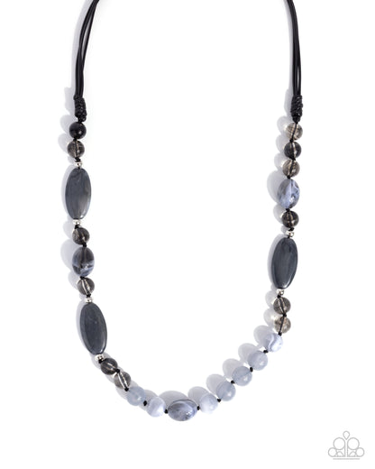 Entrancing Ease - Black Beaded Necklace - Paparazzi Accessories