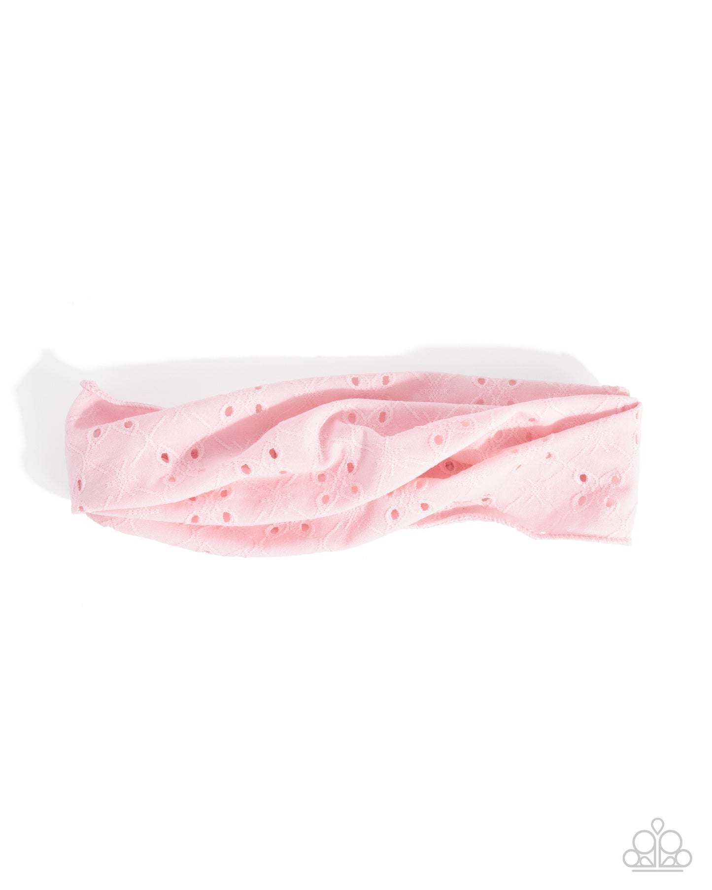 Eyelet Elegance - Pink Fabric Headband - Paparazzi Accessories