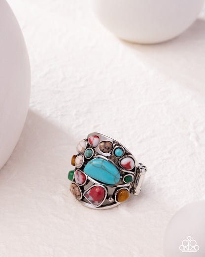 Medley Mayhem - Multi Stone Silver Ring - Paparazzi Accessories