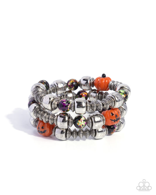 Speckled Spook - Multi - Coil Bracelet - Paparazzi Accessories